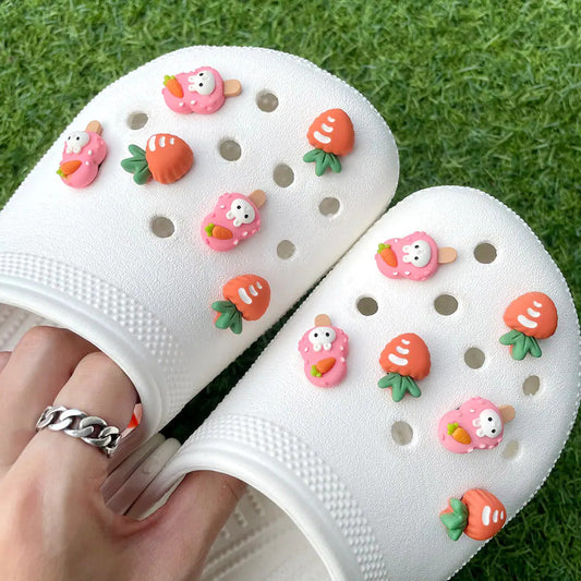 Charms 101 | Jibbitz for Crocs | Shoe Charms [12PCS] Carrot Bunny Set