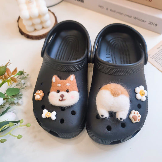 Charms101 | [6PCS] Shiba Puppy Butt  Set | Jibbitz Shoe Charms for Crocs
